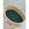 Medvilninis patalynės užvalkalas kūdikio lopšiui 75x35 cm butelių žalios spalvos