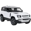 Metalinis žaislinis automobilis Land Rover Defender 90 1:24 baltas