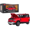 Metalinis žaislinis automobilis Land Rover Defender 90 1:24 raudonas