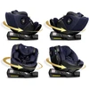 „Nukido Aero Line“ automobilinė kėdutė, juoda/tamsiai mėlyna, 0-36 kg, ISOFIX