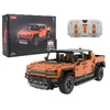 Nuotoliniu būdu valdomas 1:10 mastelio Hummer EV oranžinis
