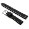 Pacific W25 odinis laikrodžio dirželis – juodas/baltas – 22 mm