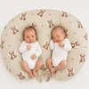 Pakaitinis užvalkalas Bobono Twin žindymo pagalvei – 100 % medvilnė – meškiukas (POSZ-FAS-TWINS-1115)