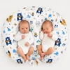 Pakaitinis užvalkalas Bobono Twin žindymo pagalvei – 100% medvilnė – tamsiai mėlyni meškiukai