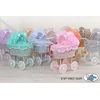 My Sweet Baby Lėlių pintas vežimėlis su rožine patalyne – baltas