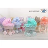 My Sweet Baby Lėlės pintas vežimėlis su mėtų spalvos patalyne – baltas