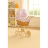 My Sweet Baby Lėlių pintas vežimėlis su rožine patalyne – natūralus