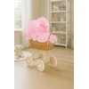 My Sweet Baby Lėlės pintas vežimėlis su rožine patalyne – natūralus