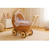 My Sweet Baby Lėlių vežimėlis su pilka patalyne ir paminkštinimu – natūralus