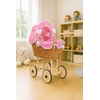 My Sweet Baby Lėlės pintas vežimėlis su rožine patalyne – natūralus