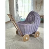 My Sweet Baby Lėlių vežimėlis pintas šviesiai violetinis Milly Mally
