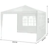 Sodo paviljonas su 2 sienomis, 3 x 3 m, baltas, Plonos