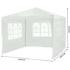 Sodo paviljonas su 3 sienomis, 3 x 3 m, baltas, Plonos