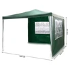 Sodo paviljonas + 2 sienos 3 x 3 m žalios spalvos Plonos