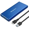 Qoltec 51832 Korpusas | M.2 SSD diskas | SATA | NGFF| USB 3.0 | Super greitis 5Gb/s | 2TB | Mėlyna