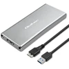 Qoltec 51833 Korpusas | M.2 SSD diskas | SATA | NGFF| USB 3.0 | Super greitis 5GB/s | 2TB | Sidabrinis