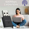 Qoltec 56989 belaidis mini WiFi adapteris | AC standartas | BT 4.0 | USB 2.0 | 600 Mbps