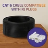 Qoltec CAT6 UTP tinklo kabelis 50m juodas