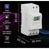 „Qoltec Elektroninis TIMER“ laikmatis DIN bėgeliui su įmontuota baterija | 7 dienų tvarkaraštis | 16 programų