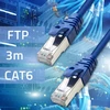 Qoltec FTP kabelis CAT6 2xRJ45 3m auksuotas ekranuotas