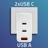 Adapteris Įkroviklis tinklo 100 W gan 5-20 V 15-5 A 2 x usb-c pd 1 usb qc 3.0 baltas Qoltec