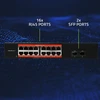 Šakotuvas „Qoltec“ tinklo komutatorius SWITCH gigabito eternetas | 16x RJ45 | 2x SFP | 1000 Mb/s
