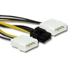 QOLTEC 50433 Qoltec Adapteris 2x MOLEX female PCI-E 8 pin 15cm