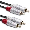 QOLTEC 52336 Cable 2xRCA male 2x RCA male 1m Juodas