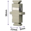 Qoltec Optinio pluošto adapteris SC/UPC Simplex Multimode