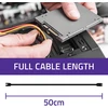 QOLTEC 50582 Qoltec Cable SATA III M/ SATA III M 0.5m Juodas