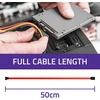 Qoltec SATA kabelis Tiesus ir kampu 0,5 m