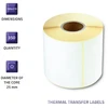 Qoltec terminiai lipdukai 100 x 210 mm, 350 vnt