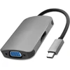 Qoltec USB adapteris Type C male / HDMI Female | VGA Moteris