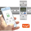 „Qoltec“ 1 fazės elektroninis skaitiklis | Energijos skaitiklis ant DIN bėgelio | „Wi-Fi“ | TUYA | 230 V | LCD
