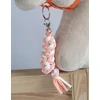 Super Hobby Horse Hobio arkliuko kantaras A3 su balta pūkuota apdaila + balta-oranžinė pavadė