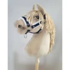Super Hobby Horse Hobio arklio kantaras su balta pūkuota apdaila ir pavadžiu