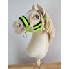 Super Hobby Horse Hobio arklio kantaras su pavadžiu, juodas/neoninis žalias