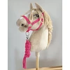 Super Hobby Horse Hobby Horse pakinktų rinkinys su virve – tamsiai rožinis