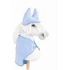 Super Hobby Horse Hobby Horse rinkinys: šviesiai mėlynas pledas ir ausinukai