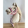 Super Hobby Horse Hobio žirgo kantaras su pavadžiu – juoda ir rožinė