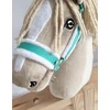 Super Hobby Horse Hobio žirgo kantaras su balta pūkuota apdaila ir pavadžiu