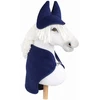 Super Hobby Horse Hobby Horse komplektas: flisinis pledas ir ausinukai džinso spalvos