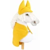 Super Hobby Horse Hobby Horse geltona fleece antklodė ir ausinukai