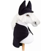 Super Hobby Horse Hobby Horse rinkinys: juodas flisinis pledas ir ausinukai