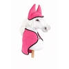 Super Hobby Horse Rožinis Hobby Horse rinkinys su fleece gūnia ir ausinėmis