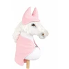 Super Hobby Horse Rinkinys Hobby Horse arkliukui: rožinė vilnonė antklodė ir ausinukai