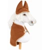 Super Hobby Horse Hobby Horse rinkinys A4 ir A5: rudas flisinis apklotas su ausinėmis