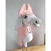Super Hobby Horse Rinkinys Hobby Horse arkliukui: rožinė vilnonė antklodė ir ausinukai
