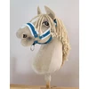 Super Hobby Horse Reguliuojamas kantaras hobi arkliukui A3 – turkio spalvos su balta pūkine apdaila