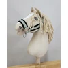 Super Hobby Horse Reguliuojamas kantaras hobi arkliukui A3 – šalavijų spalvos su juoda pūkuota apdaila